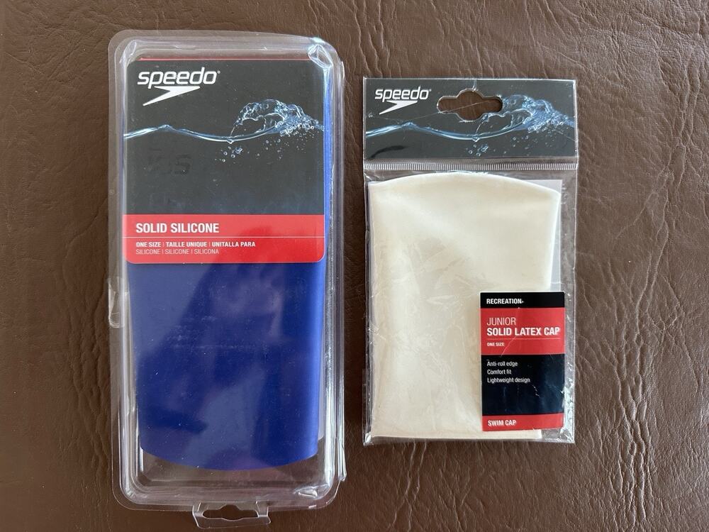 2 X Speedo Solid Slilicone Junior Blue/White